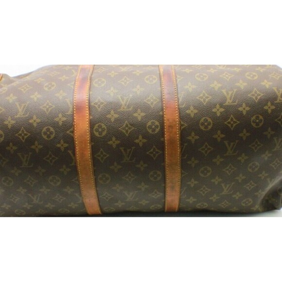 🔥 LOUIS VUITTON Monogram Keepall Bandouliere 55 Boston Bag M41414 LV 55219 🔥 - Picture 9 of 12